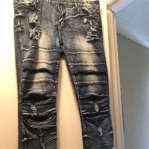 Rue 21 Dark Wash Ripped Skinny Jeans
